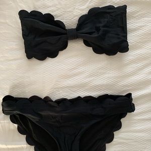Black scalloped bikini